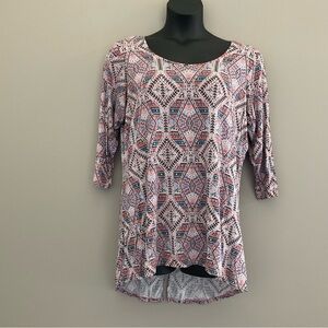 Pink, Black and Blue Long Sleeved Shirt